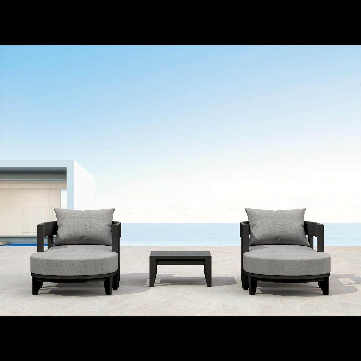 Anderson Teak Coronado 5-Piece Aluminum Deep Seating Set with Canvas Natural Cushions