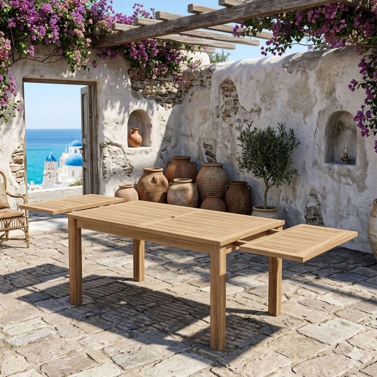Anderson Teak Bahama 95" Rectangular Table w/ Double Leaf Extensions