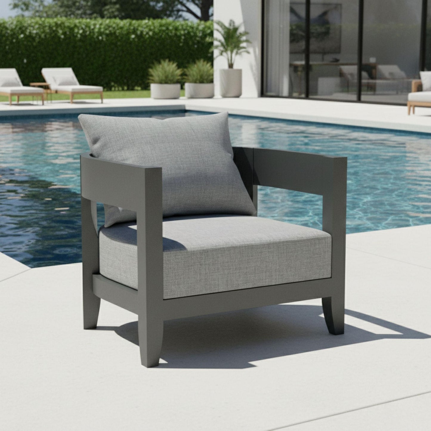 Anderson Teak Coronado 6-Piece Aluminum Deep Seating Set with Cast Slate Cushions
