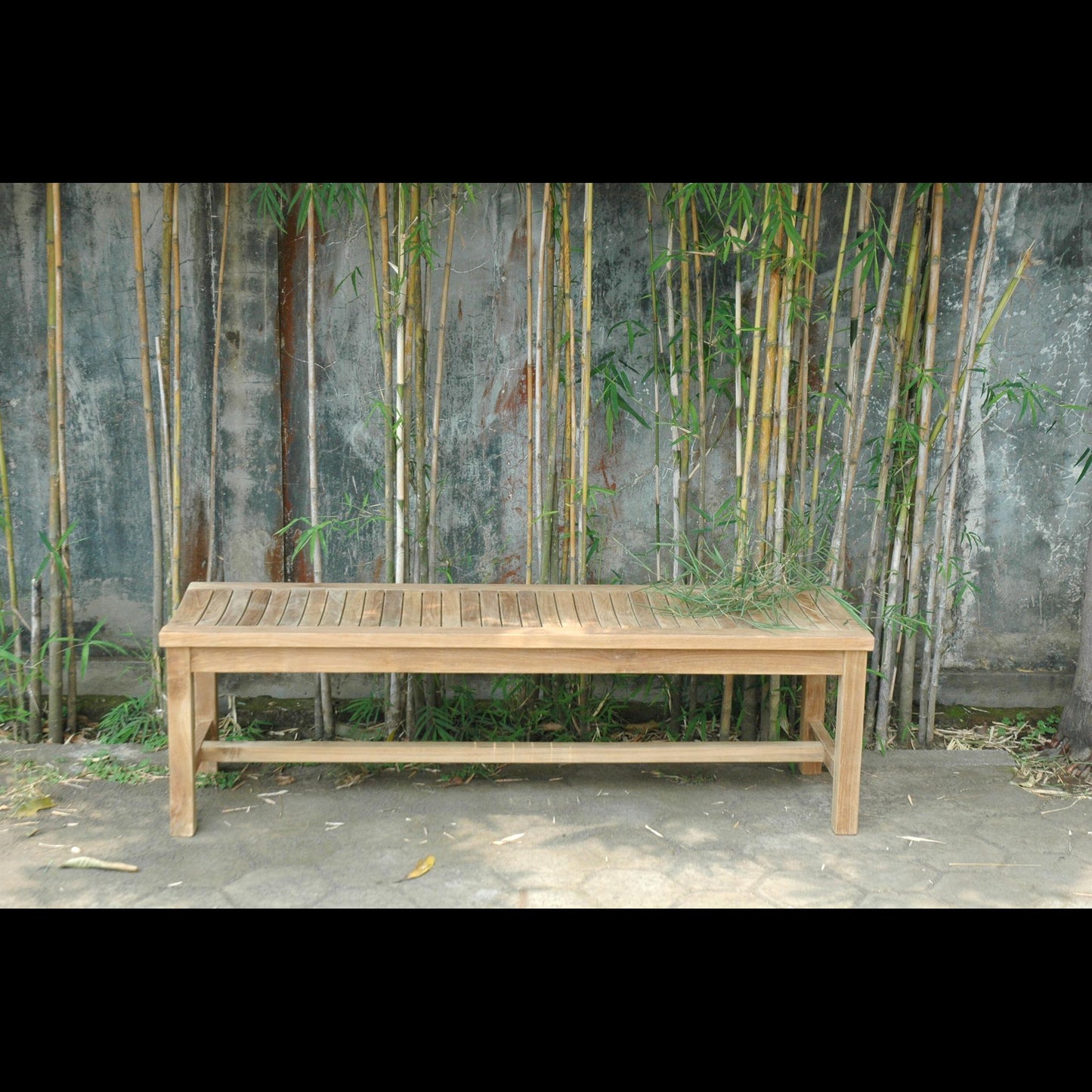 Anderson Teak Casablanca 3-Seater Backless Bench with Cast Slate Cushion