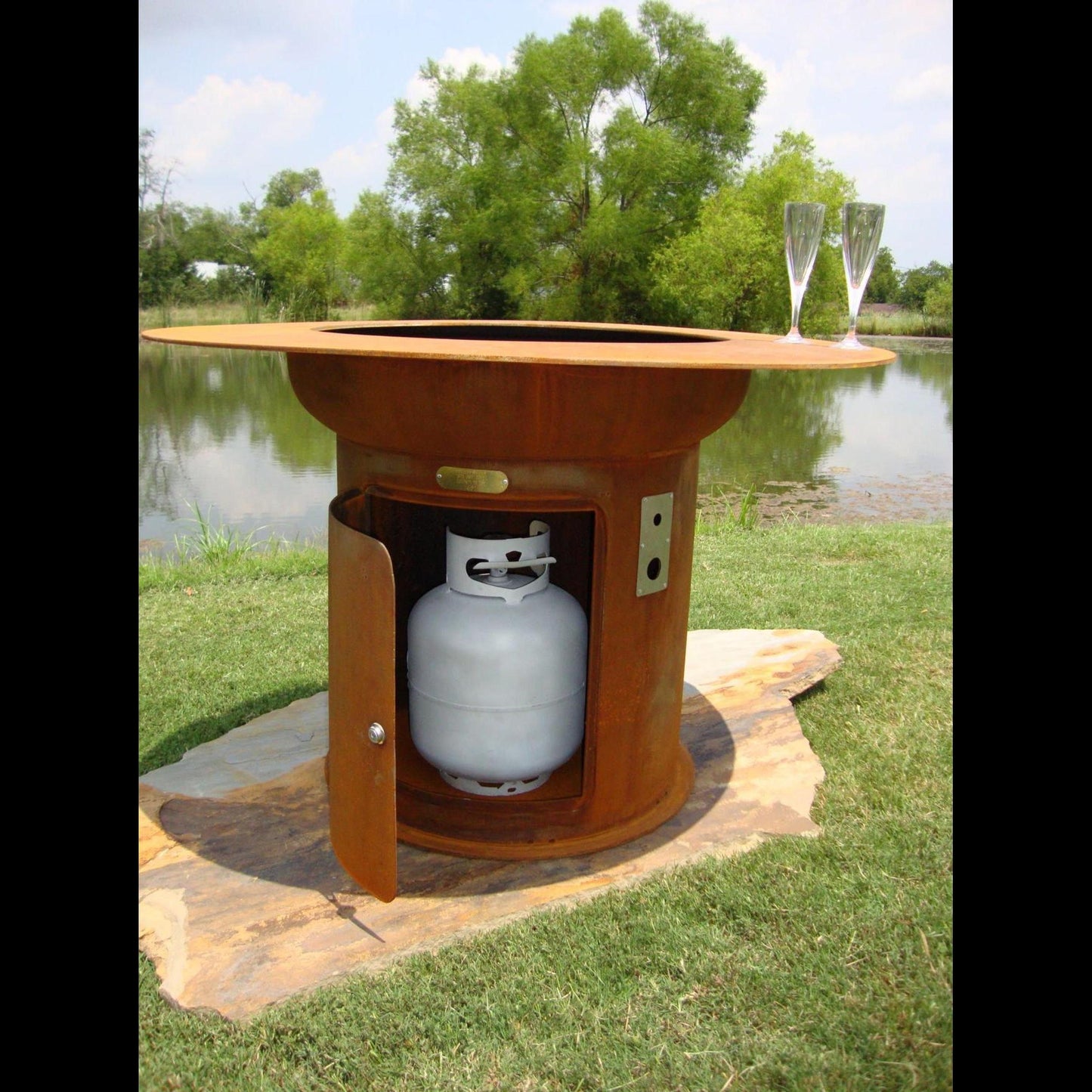 Fire Pit Art Saturn Propane Electronic Ignition Fire Pit