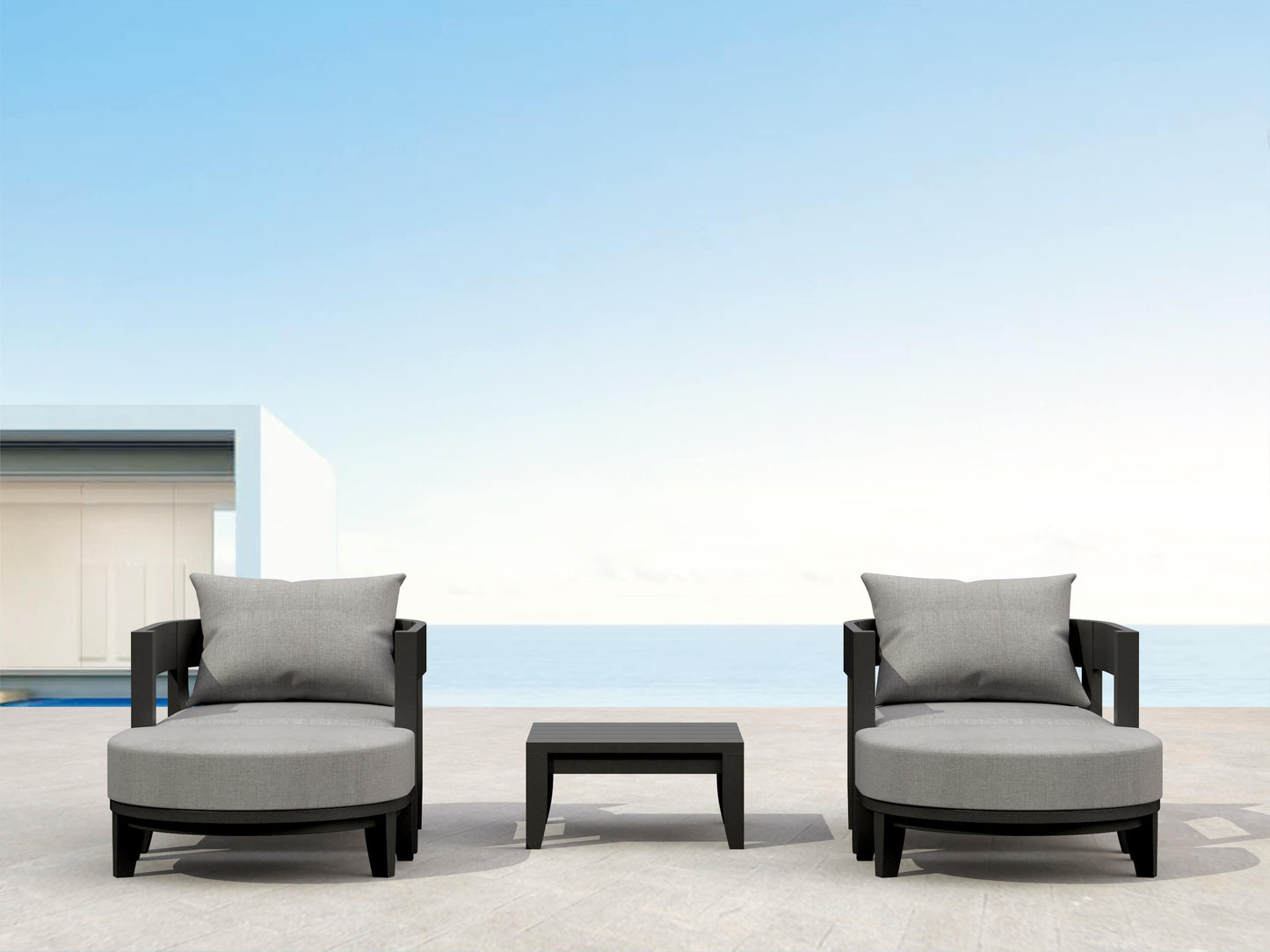 Anderson Teak Coronado 5-Piece Aluminum Deep Seating Set with Cast Slate Cushions