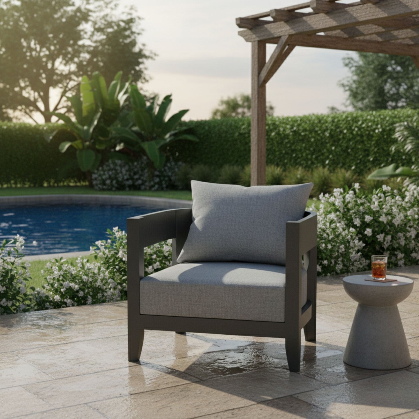 Anderson Teak Coronado 6-Piece Aluminum Deep Seating Set with Cast Slate Cushions