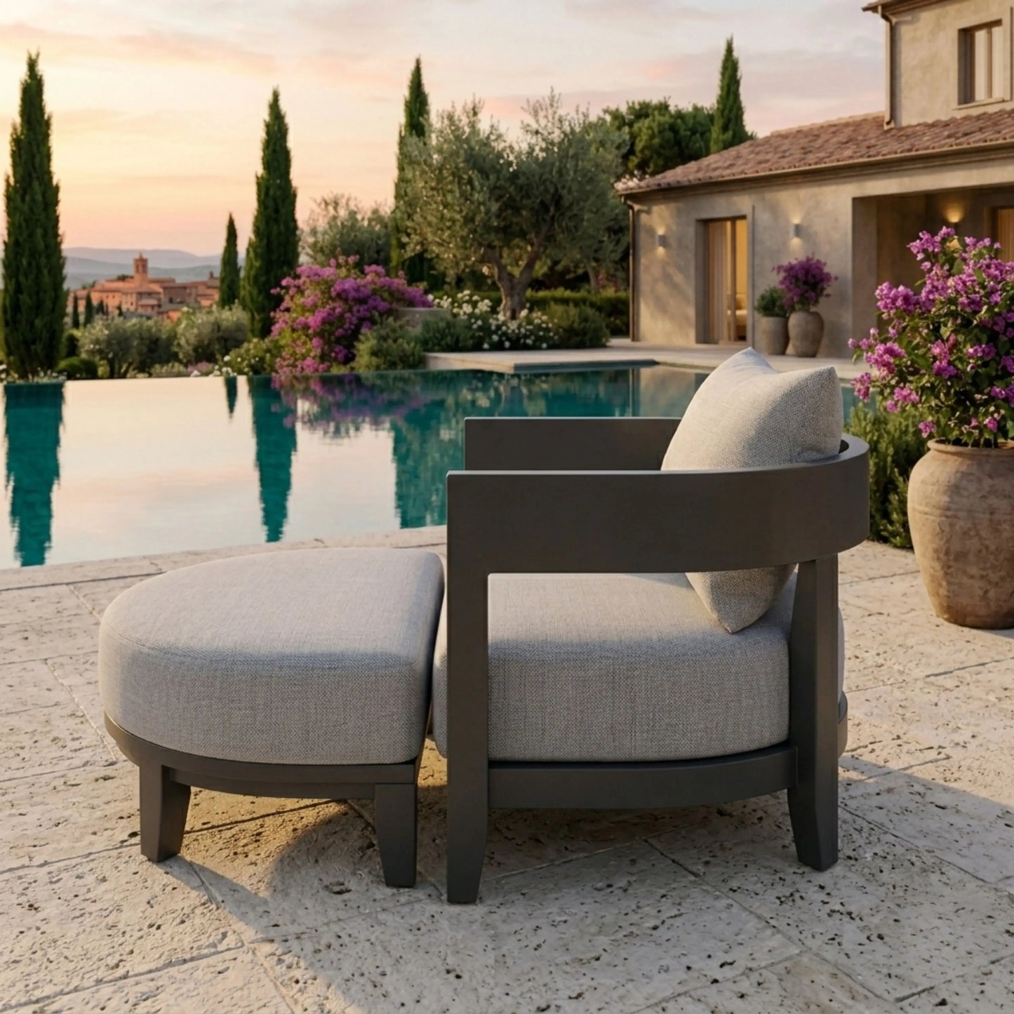 Anderson Teak Coronado 6-Piece Aluminum Deep Seating Set with Cast Slate Cushions