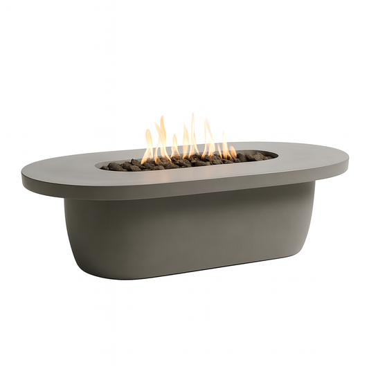 SolariaStone Crescent 52" Oval Fire Table