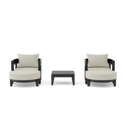 Anderson Teak Coronado 5-Piece Aluminum Deep Seating Set with Canvas Natural Cushions