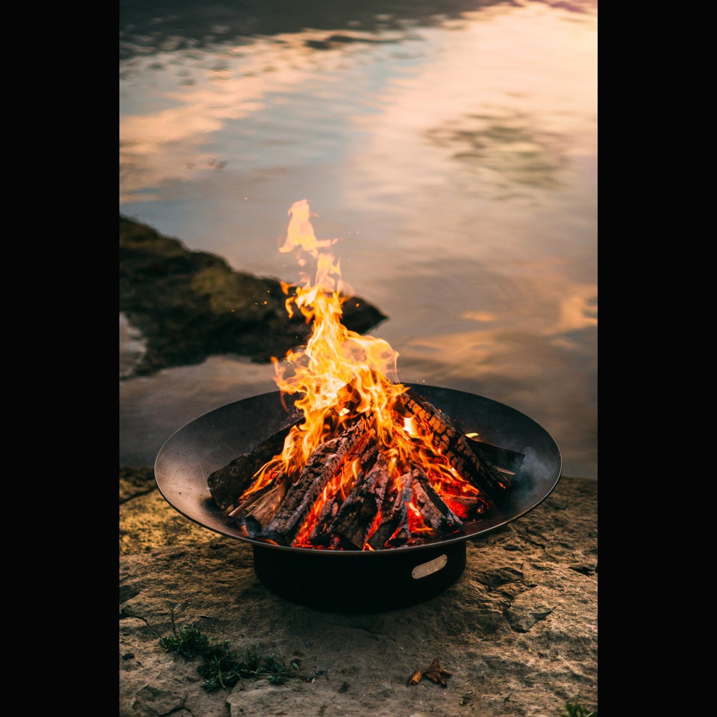 Fire Pit Art 36" Asia Propane Electronic Ignition Steel Fire Pit