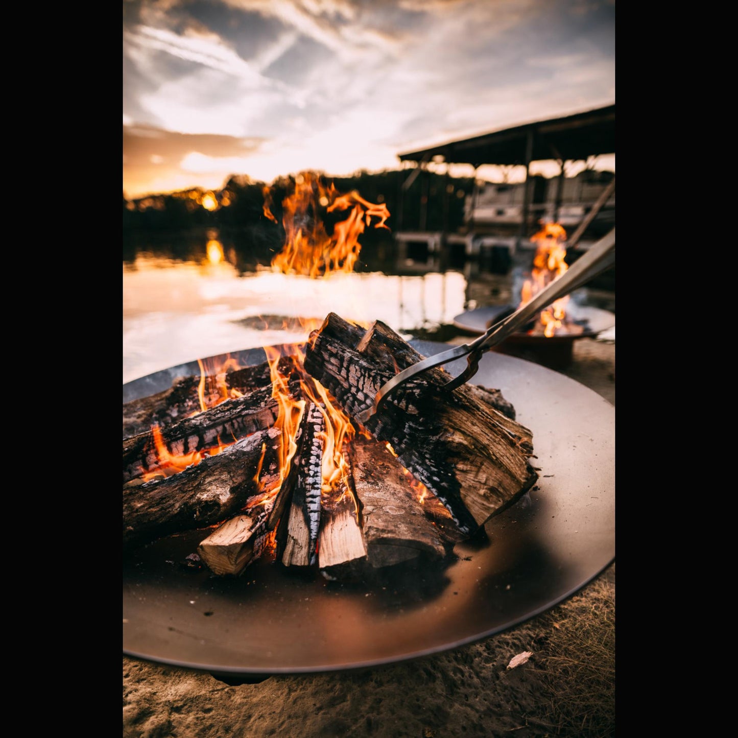 Fire Pit Art 48" Asia Propane Electronic Ignition Steel Fire Pit