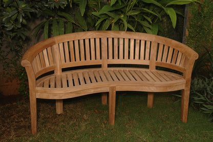 Anderson Teak Curved 3 Seater Extra Thick Bench