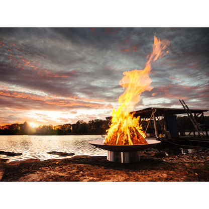 Fire Pit Art 46" Bella Vita Natural Gas Match Lit Fire Pit