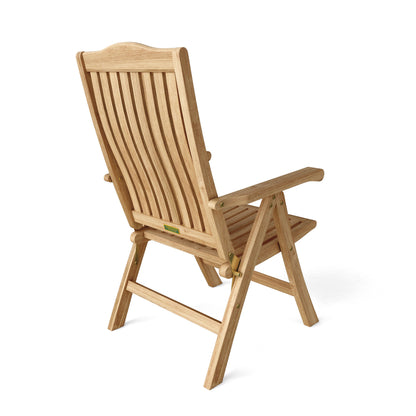 Anderson Teak Katana 5-Position Reclining Folding Armchair with Cast Slate Cushion