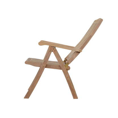 Anderson Teak Katana 5-Position Reclining Folding Armchair with Cast Slate Cushion