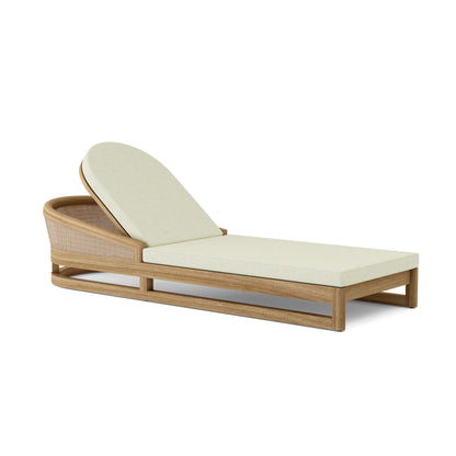 Anderson Teak Catania Chaise Sun Lounger with Canvas Natural Cushion