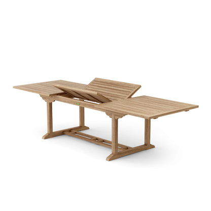 Anderson Teak Bahama Sahara 9-Piece 10' Rectangular Dining Set with Cast Slate Cushions