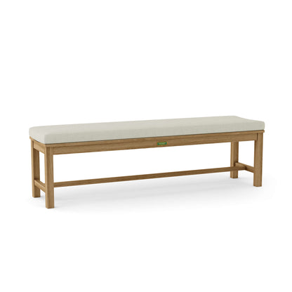 Anderson Teak Casablanca 4-Seater Backless Bench with Canvas Natural Cushion