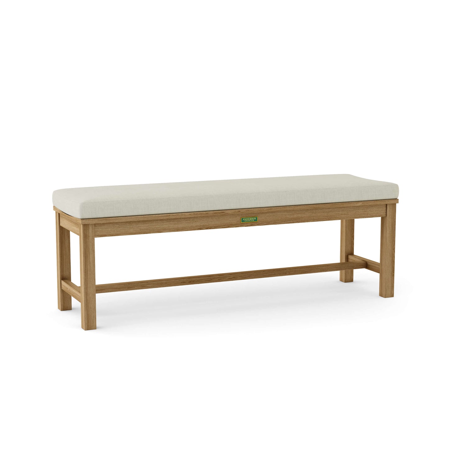 Anderson Teak Casablanca 3-Seater Backless Bench with Canvas Natural Cushion