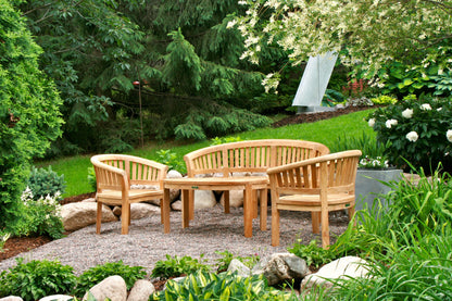 Anderson Teak Curved 3 Seater Extra Thick Bench