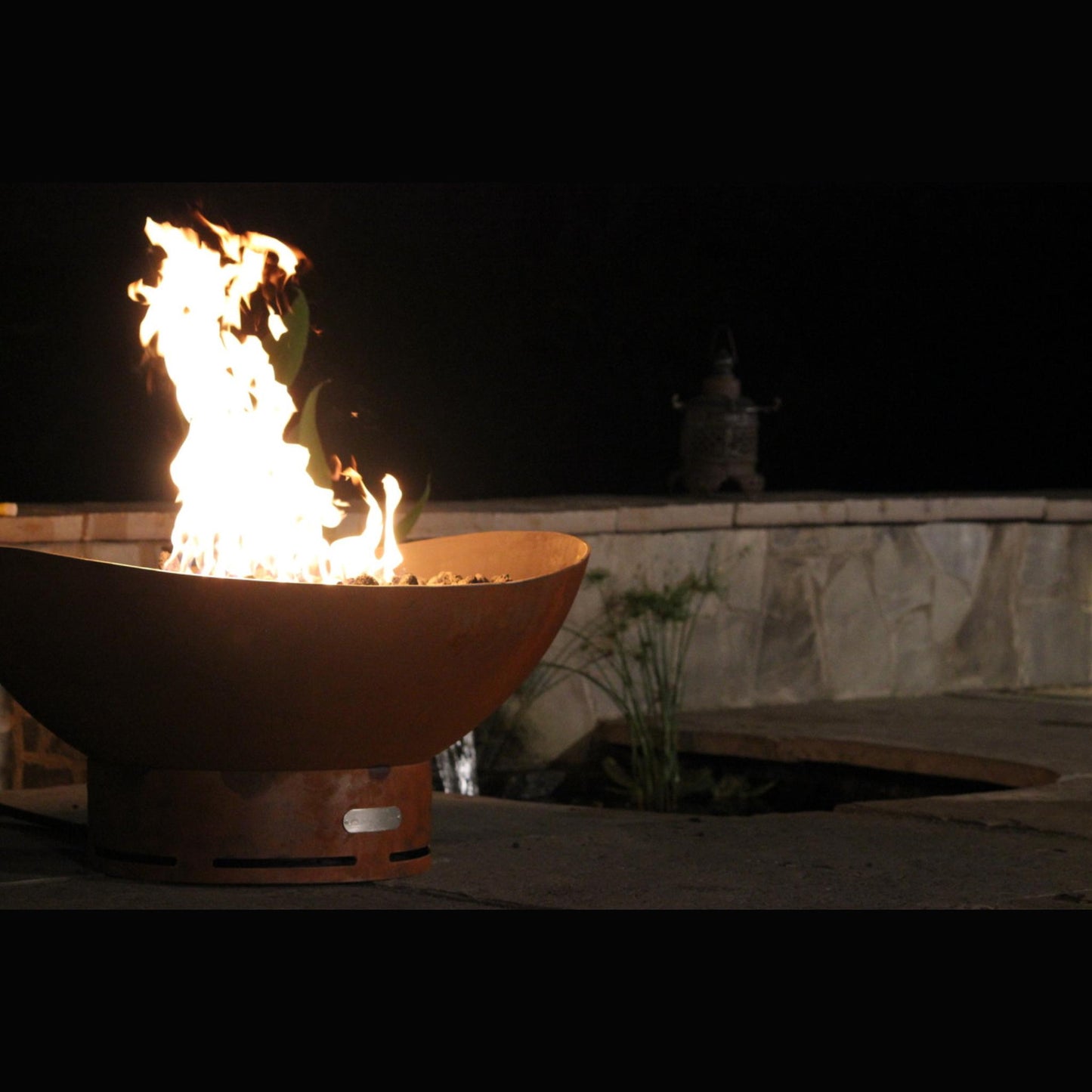 Fire Pit Art Scallop Natural Gas Electronic Ignition Fire Pit