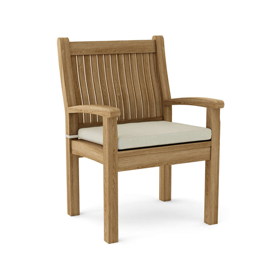 Anderson Teak Sahara Dining Armchair with Canvas Natural Cushion
