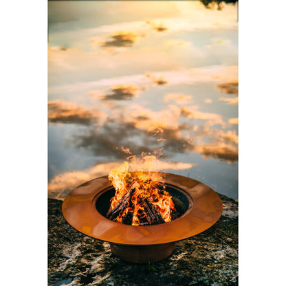 Fire Pit Art Magnum With Lid Propane Electronic Ignition Fire Pit