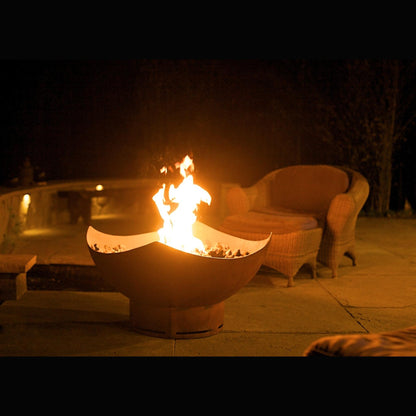 Fire Pit Art Manta Ray Natural Gas Match Lit Fire Pit