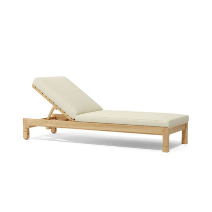Anderson Teak SouthBay Sun Lounger with Canvas Natural Cushion