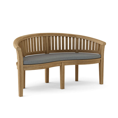 Anderson Teak Curved 3 Seater Extra Thick Bench with Cast Slate Cushion