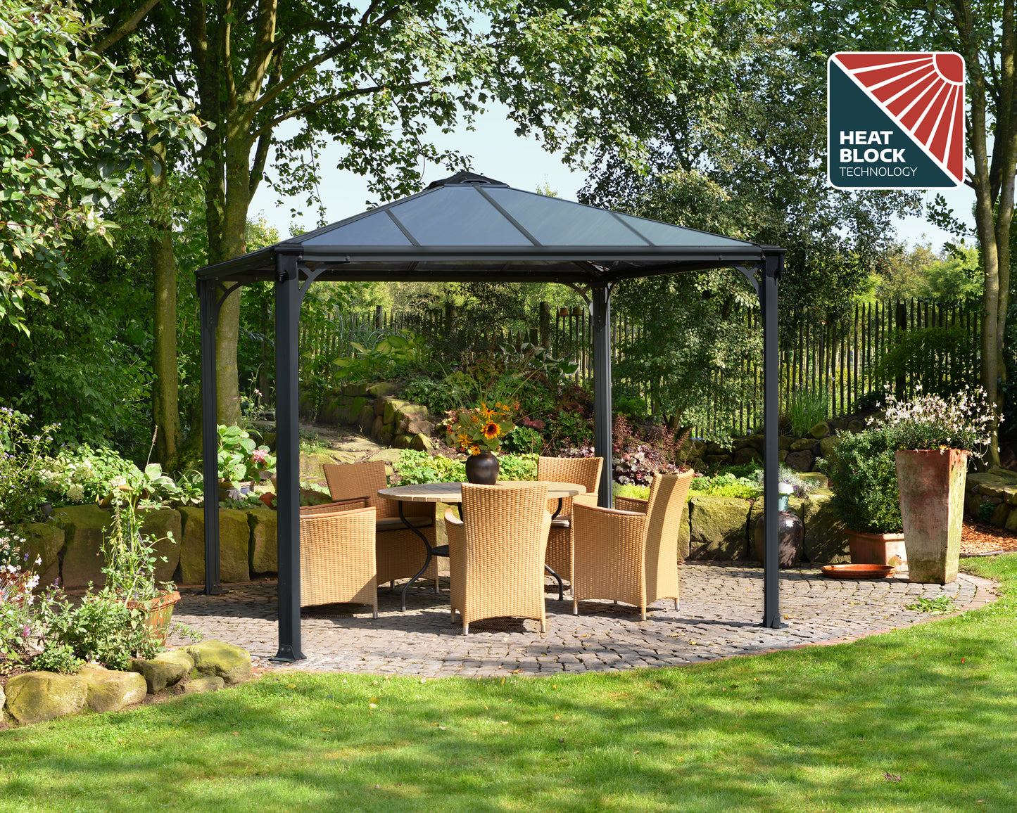 Canopia by Palram Palermo 10' x 10' Grey Gazebo