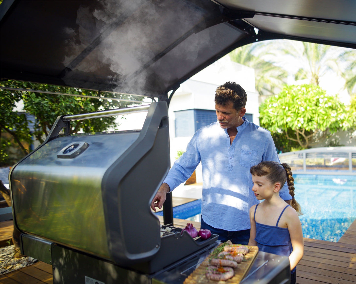 Canopia by Palram Austin 6' x 8' Black/Grey Grill Gazebo