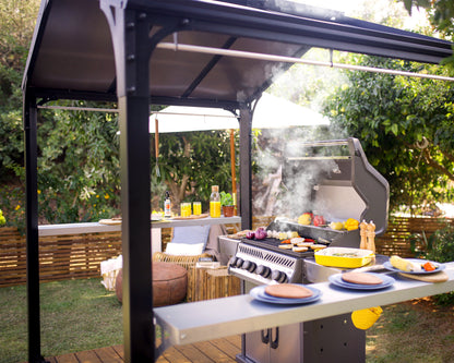 Canopia by Palram Austin 6' x 8' Black/Grey Grill Gazebo