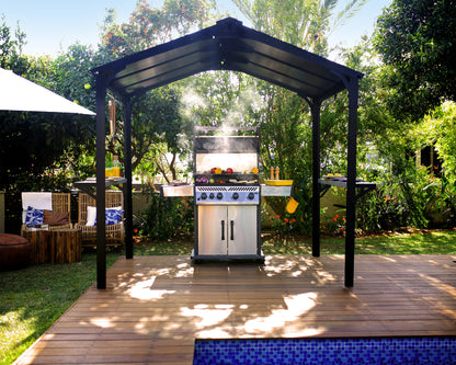 Canopia by Palram Austin 6' x 8' Black/Grey Grill Gazebo