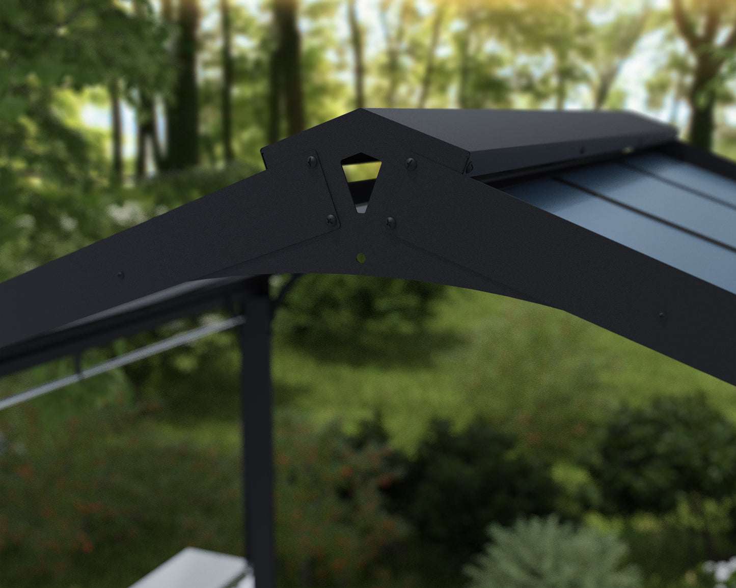 Canopia by Palram Austin 6' x 8' Black/Grey Grill Gazebo