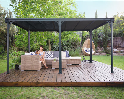 Canopia by Palram Milano 10' x 14' Grey/Bronze Gazebo