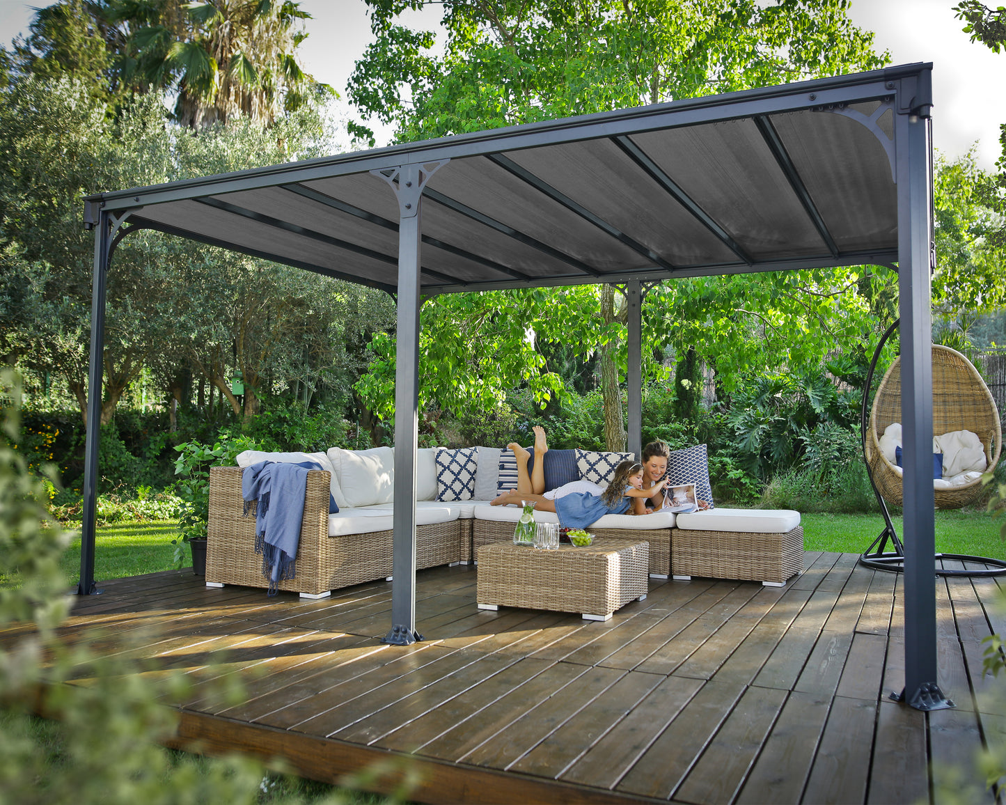 Canopia by Palram Milano 10' x 14' Grey/Bronze Gazebo
