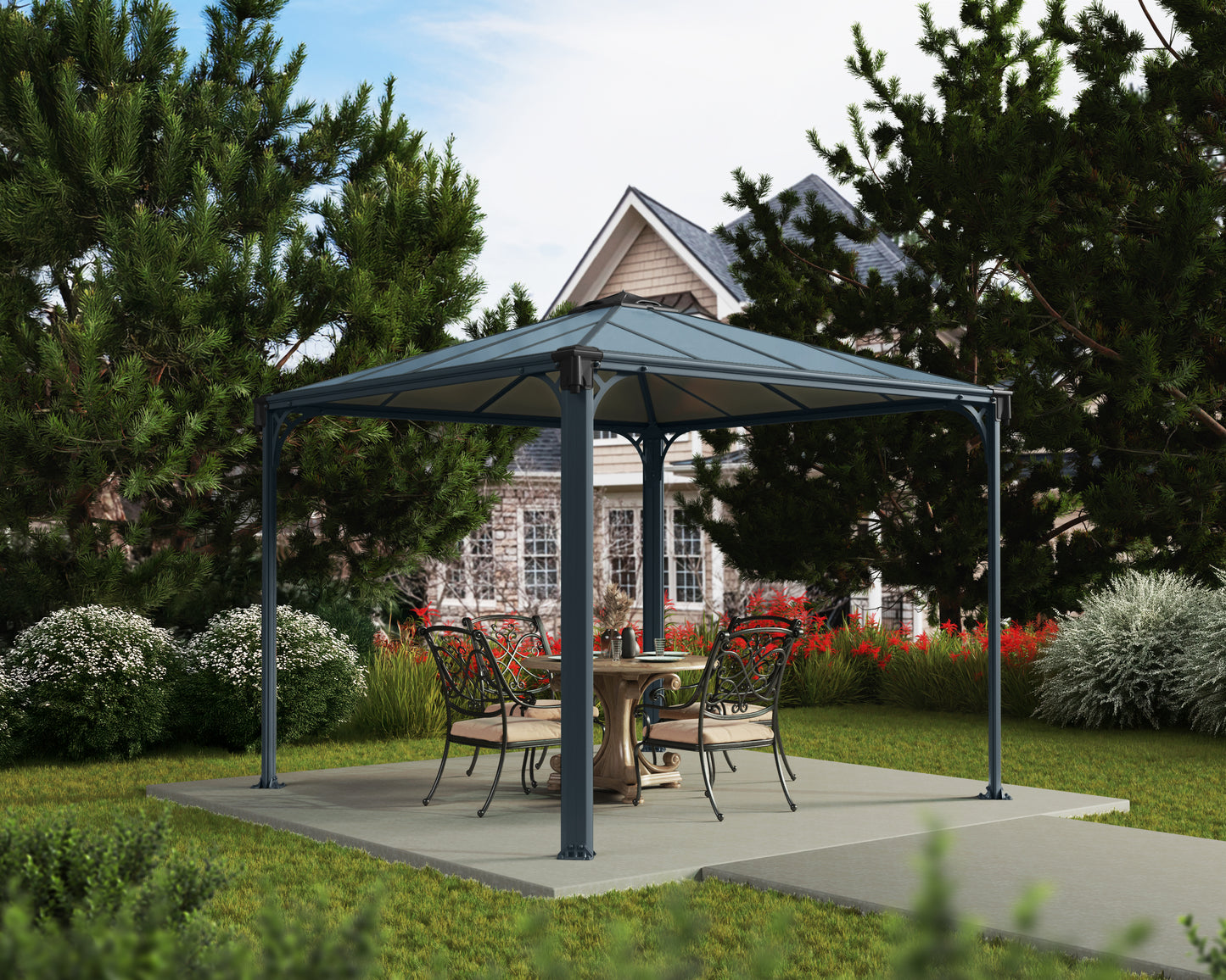 Canopia by Palram Palermo 10' x 10' Grey Gazebo