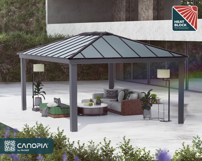 Canopia by Palram Dallas 14' x 20' Grey Gazebo