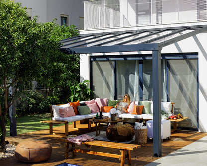 Canopia by Palram Stockholm 11' x 17' Grey/Clear Patio Cover