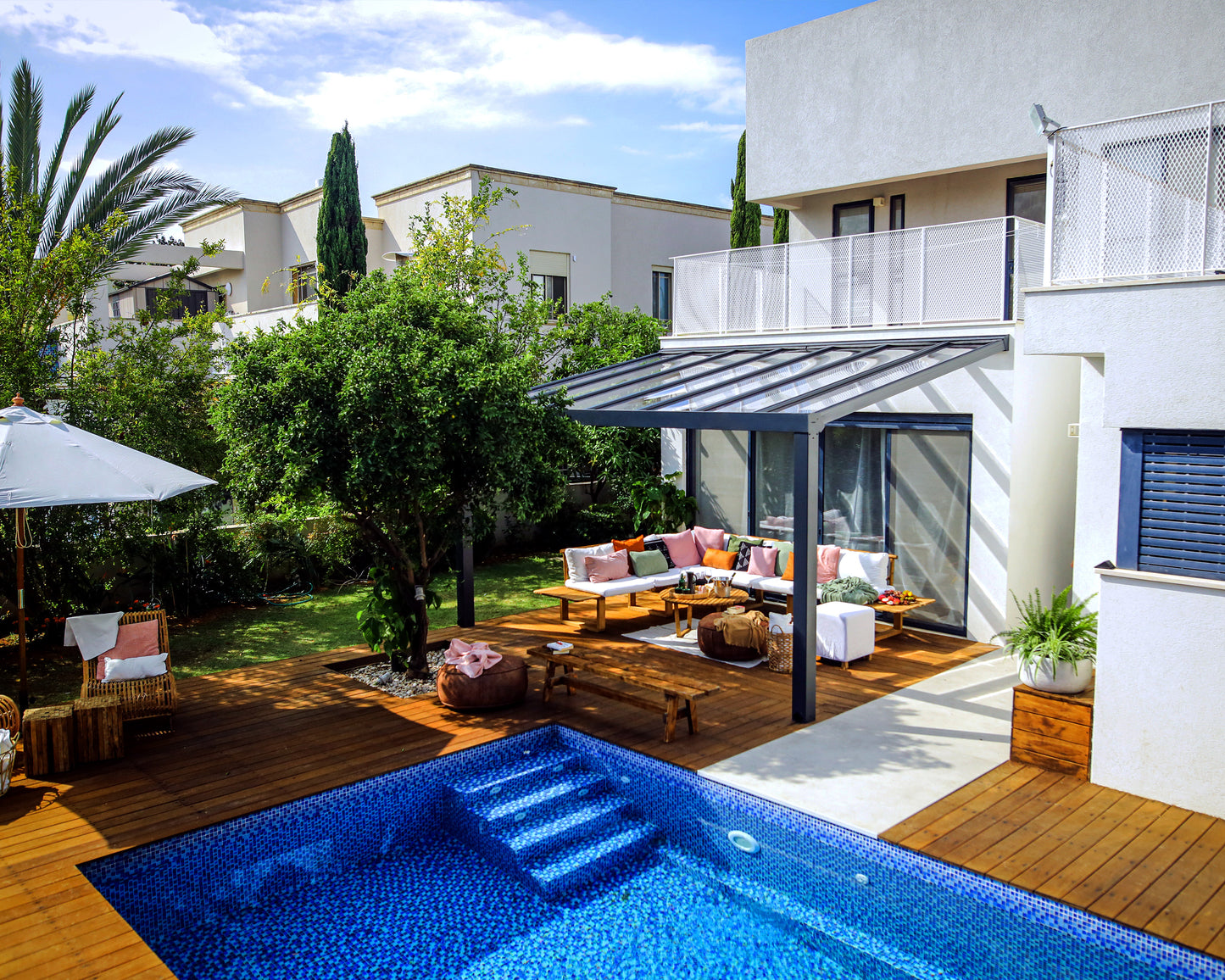 Canopia by Palram Stockholm 11' x 17' Grey/Clear Patio Cover