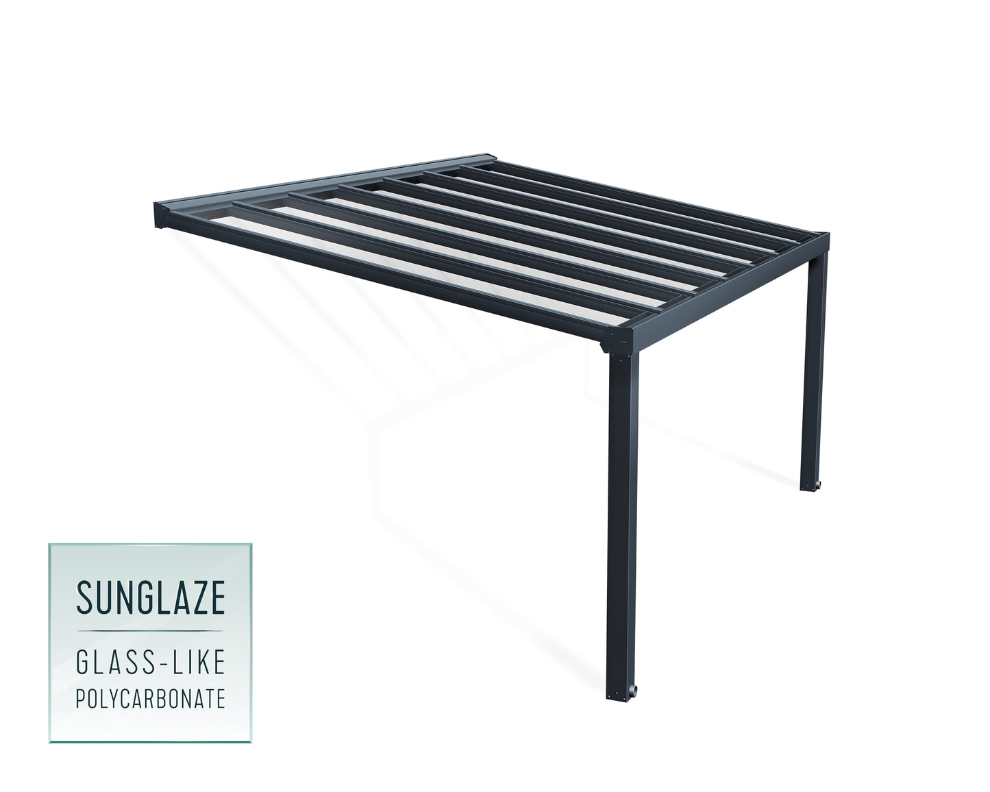 Canopia by Palram Stockholm 11' x 17' Grey/Clear Patio Cover