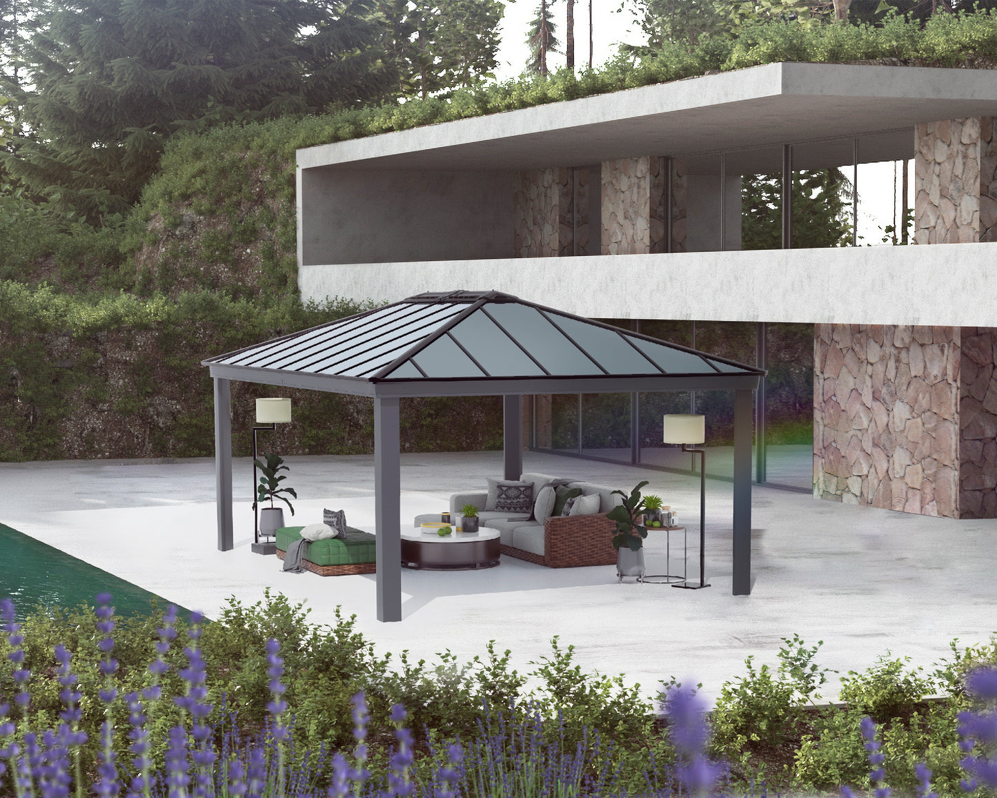 Canopia by Palram Dallas 14' x 20' Grey Gazebo