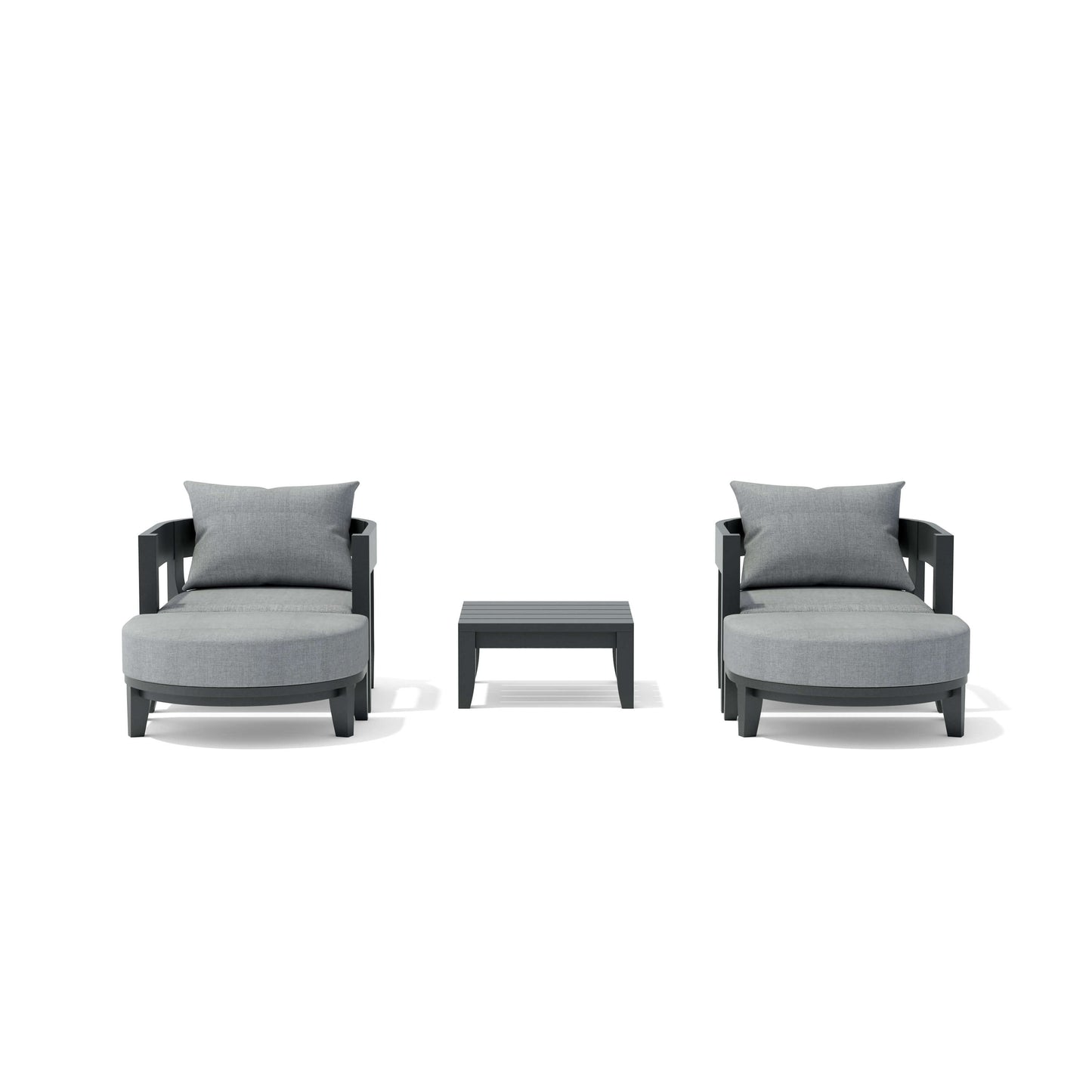 Anderson Teak Coronado 5-Piece Aluminum Deep Seating Set with Cast Slate Cushions