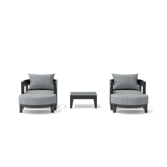 Anderson Teak Coronado 5-Piece Aluminum Deep Seating Set with Cast Slate Cushions