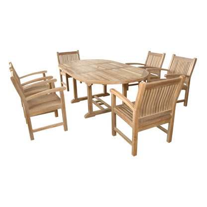 Anderson Teak Bahama Sahara 7-Piece 87" Oval Dining Set