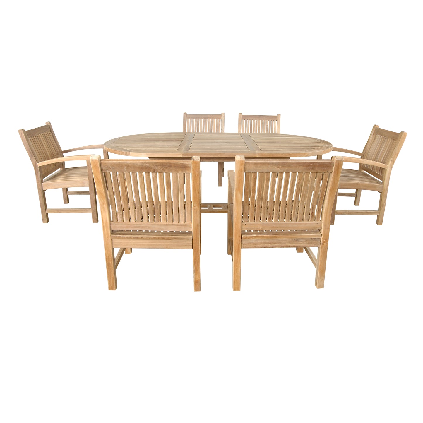 Anderson Teak Bahama Sahara 7-Piece 87" Oval Dining Set