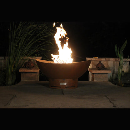 Fire Pit Art Scallop Natural Gas Electronic Ignition Fire Pit