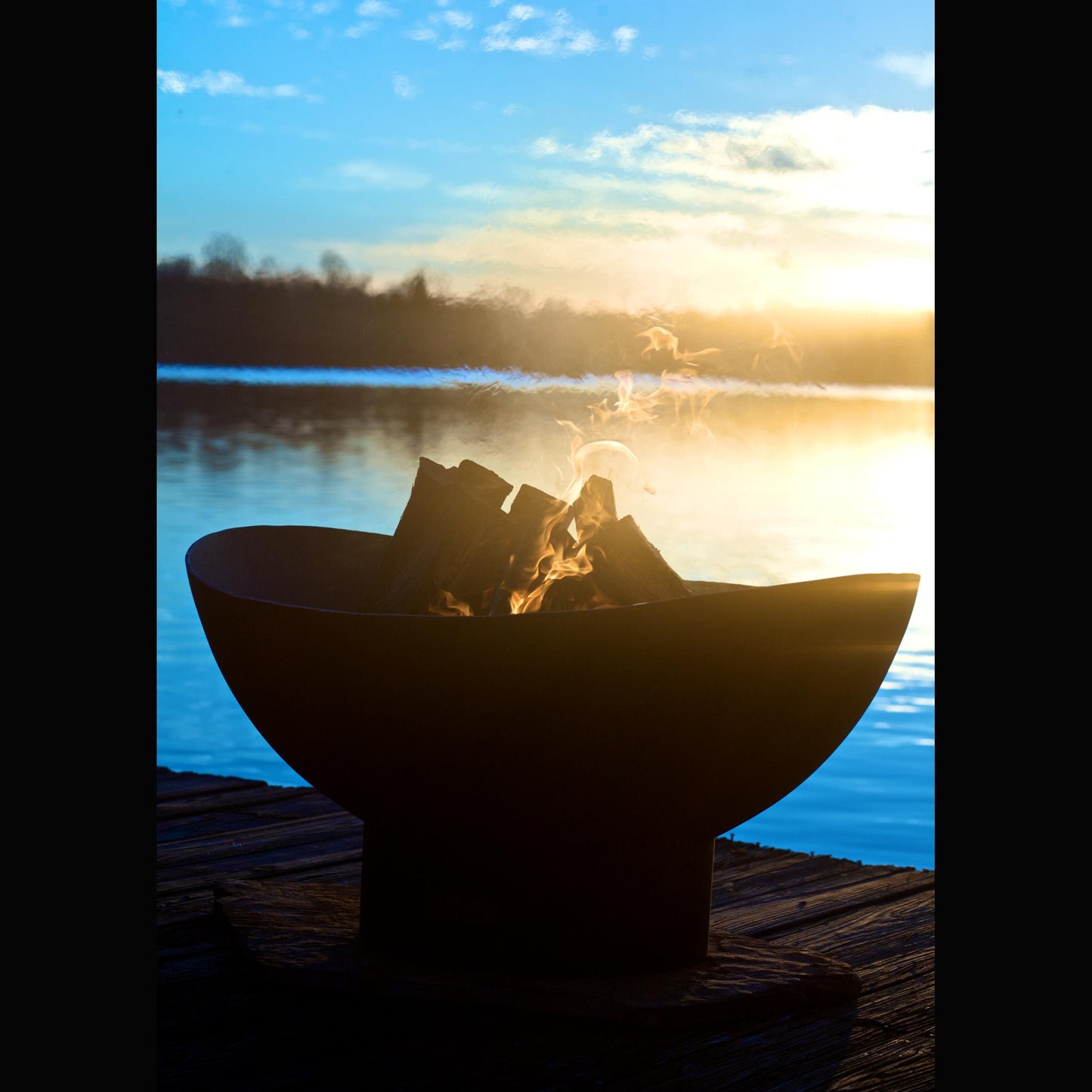 Fire Pit Art Scallop Natural Gas Electronic Ignition Fire Pit