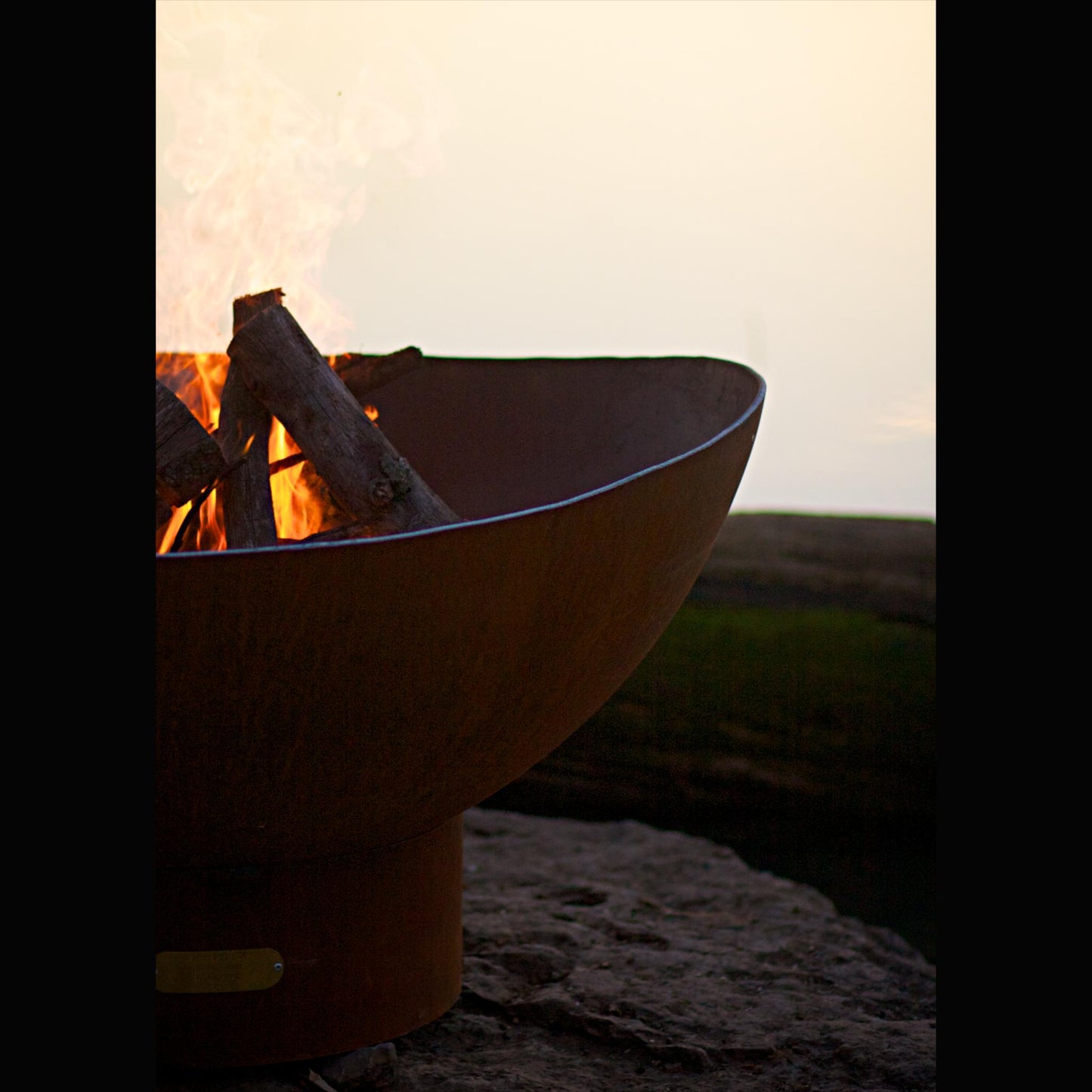 Fire Pit Art Scallop Natural Gas Electronic Ignition Fire Pit