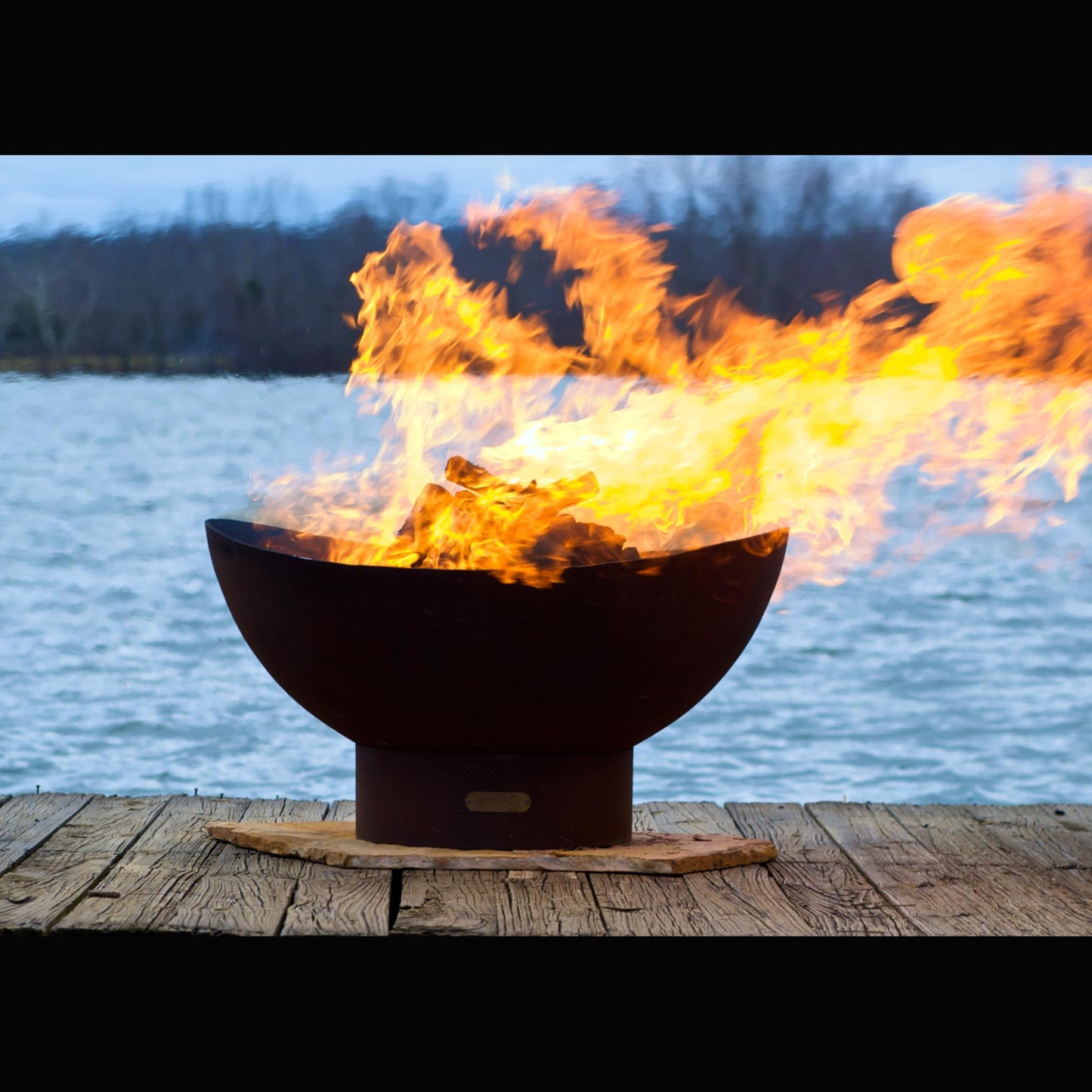 Fire Pit Art Scallop Natural Gas Match Lit Fire Pit