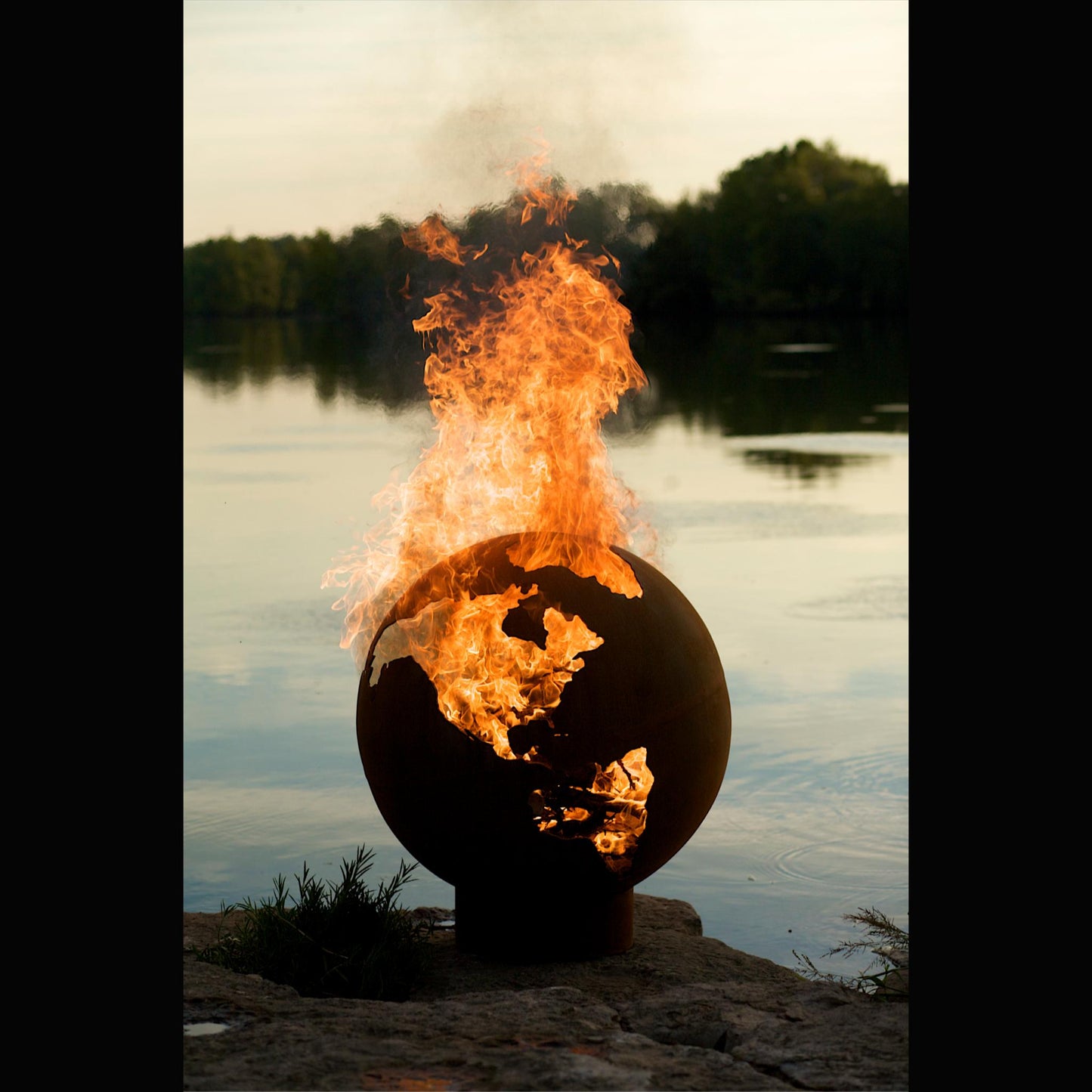 Fire Pit Art Third Rock Steel Wood Burning Fire Pit