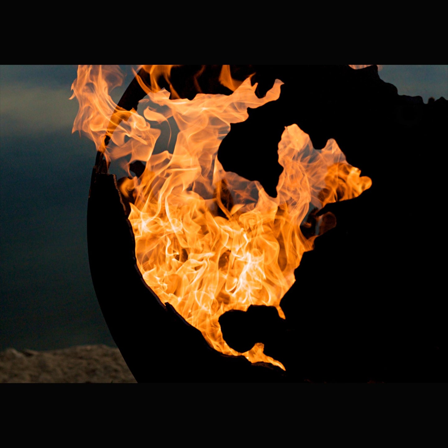 Fire Pit Art Third Rock Steel Wood Burning Fire Pit